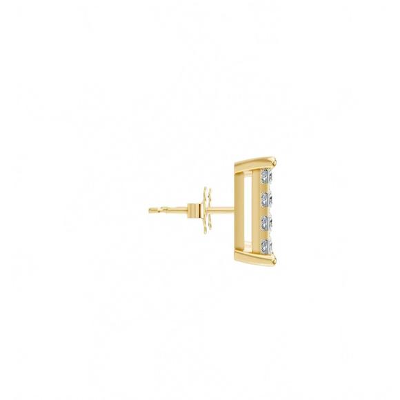 NEW AAMIAA stan-e-1.01-32-14yg natural diamond earrings in 14k yellow gold